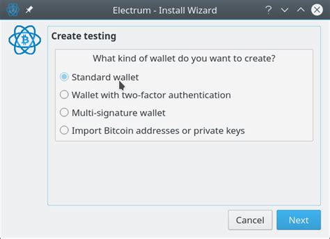 electrum wallet types.